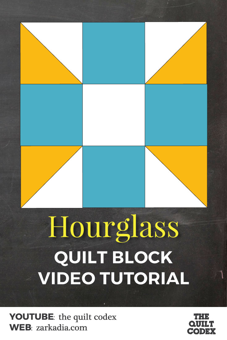 Hourglass quilt block tutorial