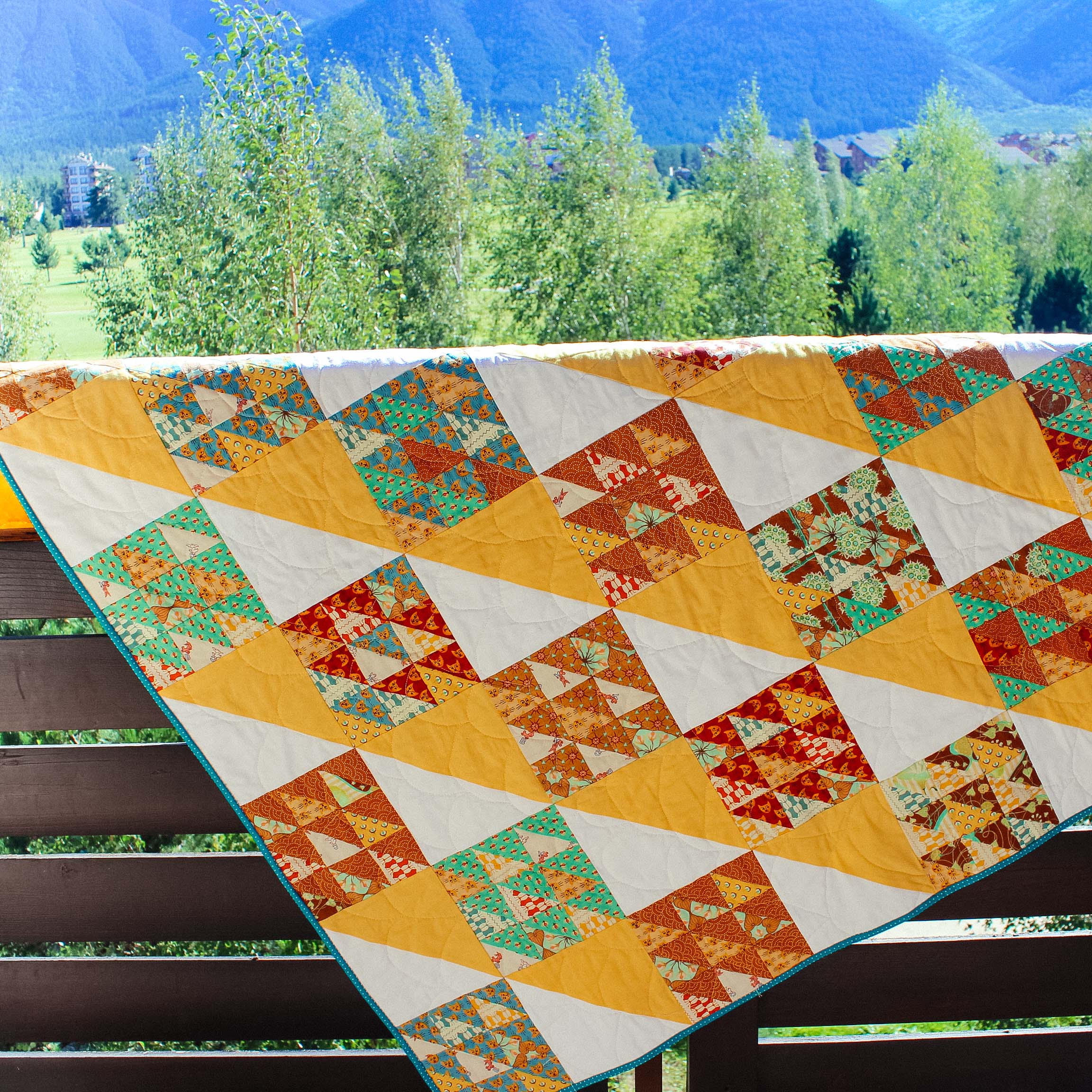 yellow baby quilt