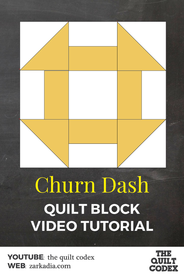churn dash quilt block tutorial